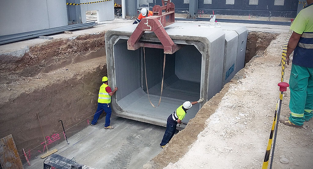 Trabajos de edificación, transporte de prefabricados